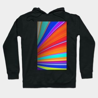 Abstract Colorful Watercolor Stripes Hoodie